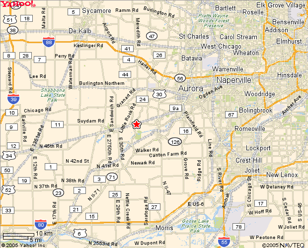 Map to 510 E. Dearborn - Plano, IL