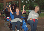 Denise, Theresa & Laura snapping to King of the Road