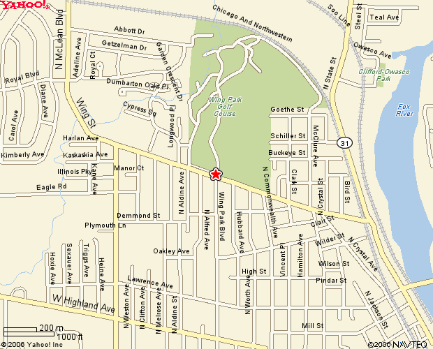 Map to Elgin's Wing Park