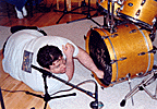 Beat Box - 'Walk the Plank' sessions - Engineer Doug Nagle mics the drums